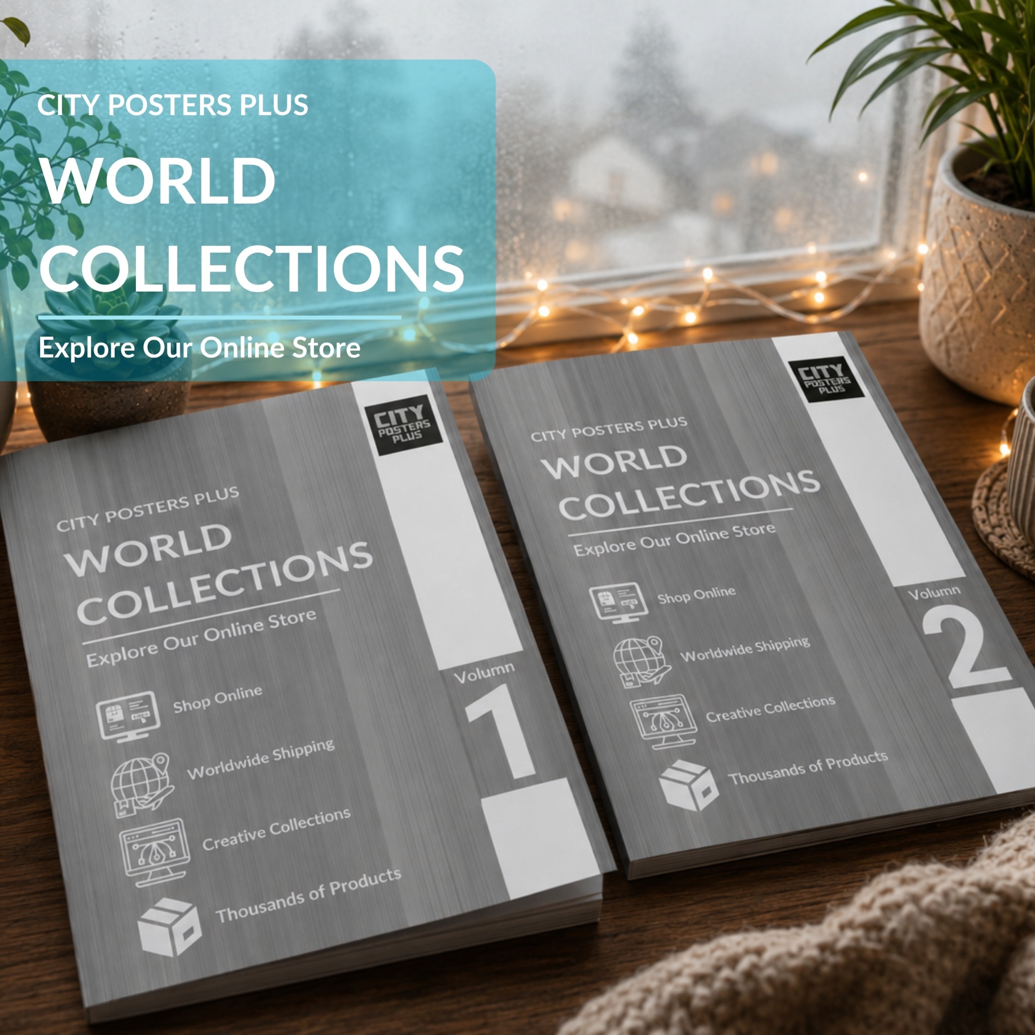 City Posters Plus World Collections magazine books flyer